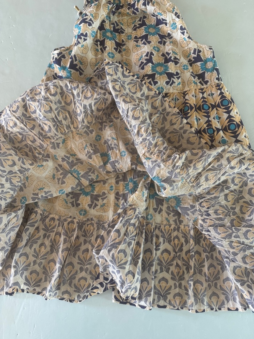 Anthropologie RO’S GARDEN Dress Sz L Sofia Sleeveless Coastal Grandmother Boho - Picture 10 of 15
